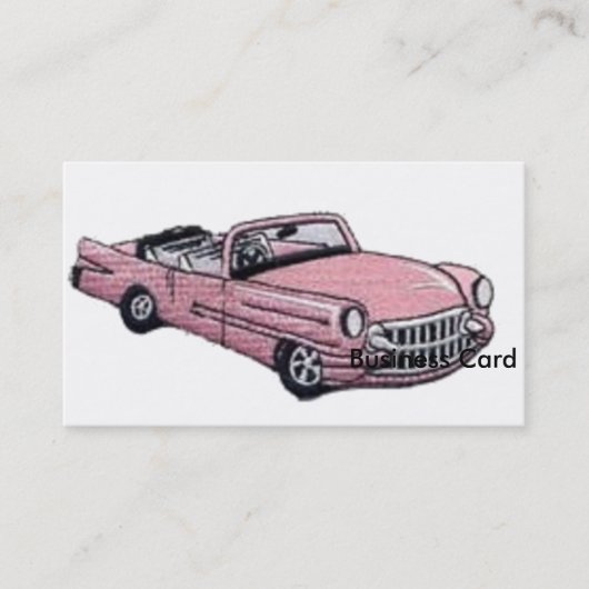 Carte De Visite Cadillac rose (Devant)