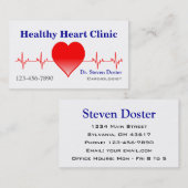 Carte De Visite Cadiologiste (Devant / Derrière)