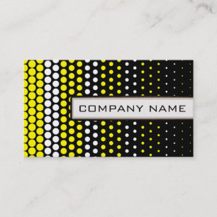 Carte De Visite Cadmium Jaune et blanc Polka Dot Professional