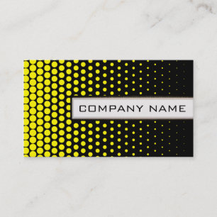 Carte De Visite Cadmium Jaune Polka Point Élégant Noir Moderne