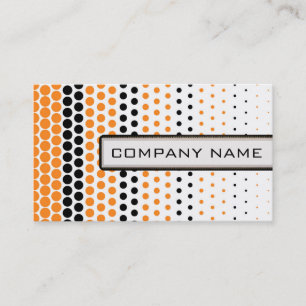 Carte De Visite Cadmium Orange et Noir Polka Dot Professional
