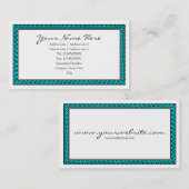 Carte De Visite Cadrage spiral - Cyan (Devant / Derrière)