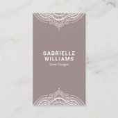 Carte De Visite Cadran En Dentelle Blanche Fille Orné Sur Un Arriè (Devant)