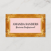 Carte De Visite Cadre antique Or | Cuir (Devant)