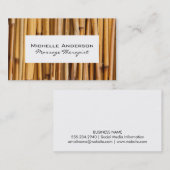 Carte De Visite Cadre blanc Bambou (Devant / Derrière)