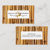 Carte De Visite Cadre blanc Bambou | Logo Beauté (Devant / Derrière)