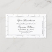 Carte De Visite Cadre blanc et argenté avec Diamonds Professional (Dos)