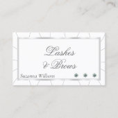 Carte De Visite Cadre blanc et argenté avec Diamonds Professional (Devant)