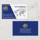 Carte De Visite Cadre bleu blanc PDG Global (Devant / Derrière)