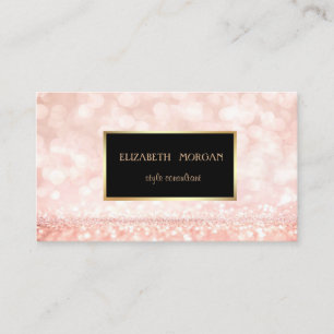 Carte De Visite Cadre, Bokeh Pailleté Élégant Moderne