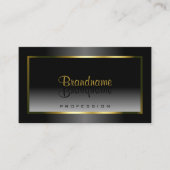 Carte De Visite Cadre brillant or noir et blanc de luxe (Devant)