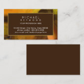 Carte De Visite Cadre Brown Abstrait moderne (Devant / Derrière)