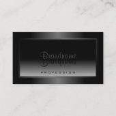 Carte De Visite Cadre chatoyant noir et blanc élégant (Devant)