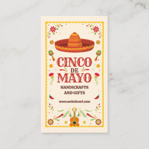 Carte De Visite Cadre Cinco de Mayo Mexicain
