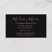 Carte De Visite Cadre circulaire Rose Floral (Dos)