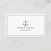 Carte De Visite Cadre classique Avocat Justice Échelle Professionn (Devant)