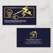 Carte De Visite Cadre d'alimentation du circuit électrique Gold (Devant / Derrière)