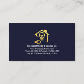 Carte De Visite Cadre d'alimentation du circuit électrique Gold (Dos)