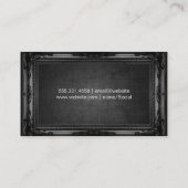 Carte De Visite Cadre d'antiquité noir | Texture foncée (Dos)
