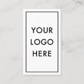 Carte De Visite Cadre de bordure de logo de code QR vertical simpl (Devant)