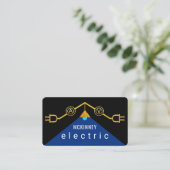 Carte De Visite Cadre de câblage électrique doré sur le toit (Debout devant)