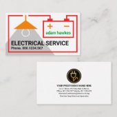 Carte De Visite Cadre de circuit électrique de batterie élégant (Devant / Derrière)