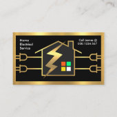 Carte De Visite Cadre de circuit électrique Gold (Devant)