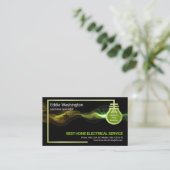 Carte De Visite Cadre de circuit électrique Puissance d'éclair ver (Debout devant)
