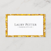 Carte De Visite Cadre de code QR professionnel en feuille d'or (Devant)