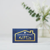 Carte de visite cadre de construction or outils de (Debout devant)