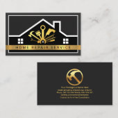 Carte De Visite Cadre de construction sur le toit Outils en main d (Devant / Derrière)