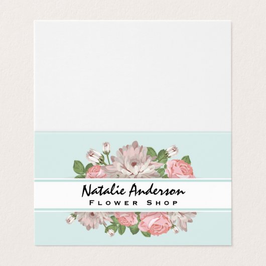 Carte De Visite Cadre de fleurs (Extérieur déplié)