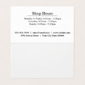 Carte De Visite Cadre de fleurs (Intérieur déplié)