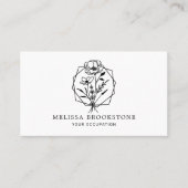 Carte De Visite Cadre de fleurs (Devant)