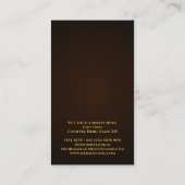 Carte De Visite Cadre de fleurs dorées | Nom initial (Dos)