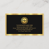 Carte De Visite Cadre de graphique Stock or brillant (Dos)