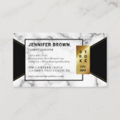 Carte De Visite Cadre de la cabine photo en marbre (Dos)