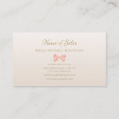 Carte De Visite Cadre de Parties scintillant de salon et chic Bow  (Dos)