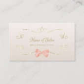 Carte De Visite Cadre de Parties scintillant de salon et chic Bow  (Devant)