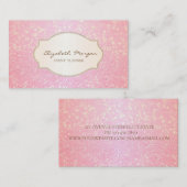 Carte De Visite Cadre de Parties scintillant or Bokeh Glittery mod (Devant / Derrière)