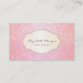 Carte De Visite Cadre de Parties scintillant or Bokeh Glittery mod (Devant)