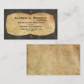 Carte De Visite Cadre de plat en laiton (Devant / Derrière)