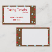 Carte De Visite Cadre de point de polka (Devant / Derrière)