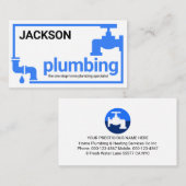 Carte De Visite Cadre de robinet de mitigeur avec fuite bleue (Devant / Derrière)