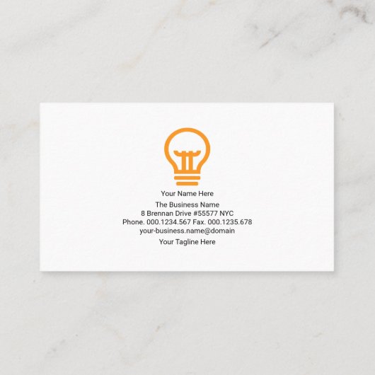 Carte De Visite Cadre de signalisation simple et créatif de l'élec (Dos)