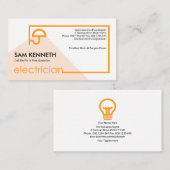 Carte De Visite Cadre de signalisation simple et créatif de l'élec (Devant / Derrière)