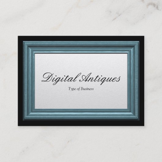 Carte De Visite Cadre de tableau bleu (Devant)