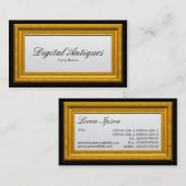 Carte De Visite Cadre de tableau d'or (Devant / Derrière)