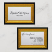 Carte De Visite Cadre de tableau d'or (Devant / Derrière)