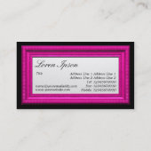 Carte De Visite Cadre de tableau rose de sucrerie (Dos)